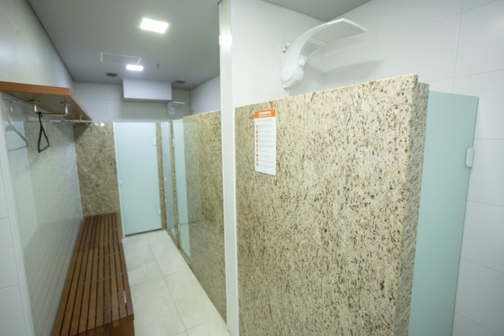 Vestiários para usuários do Corporate Park